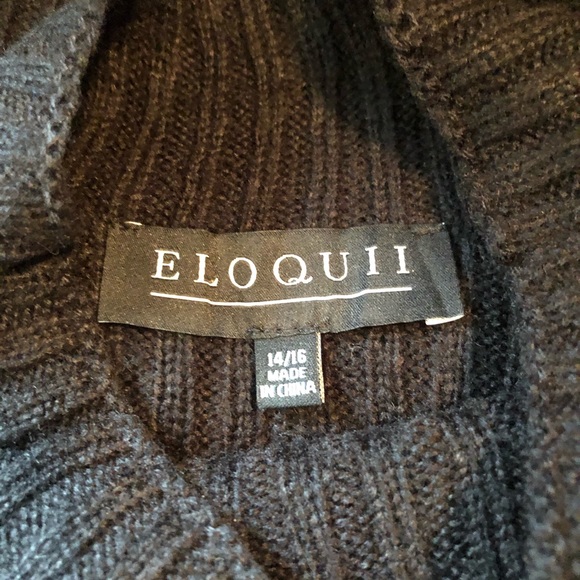 Eloquii black batwing knit sweater - Picture 2 of 10